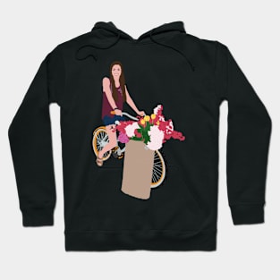 Haley: Flower Bike! Sticker Hoodie